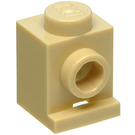 LEGO Beige Palikka 1 x 1 jossa Ajovalo (4070 / 30069)