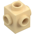 LEGO Beige Kloss 1 x 1 med Knotter på Fire Sider (4733)