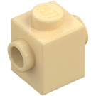 LEGO Beige Kloss 1 x 1 med Knotter på To Motsatte sider (47905)