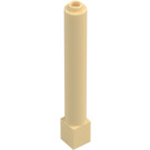 LEGO Beige Kloss 1 x 1 x 6 Rund med Firkantet Base (43888)