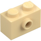 LEGO Beige Palikka 1 x 2 jossa 1 Nuppi päällä Sivu (86876)