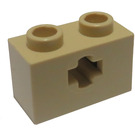 LEGO Tan Brick 1 x 2 with Axle Hole ('+' Opening and Bottom Stud Holder) (32064)