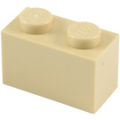 LEGO Beige Backstein 1 x 2 mit Unterrohr (3004 / 93792)