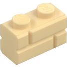 LEGO Zandbruin Steen 1 x 2 met Embossed Bricks (98283)