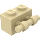 LEGO Beige Backstein 1 x 2 mit Griff (30236)