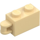 LEGO Beige Palikka 1 x 2 jossa Sarana Shaft (Tasainen akseli) (34816)