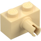 LEGO Beige Mattoncino 1 x 2 con perno con supporto per bottoncino alla base (44865)