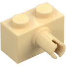 LEGO Tan Brick 1 x 2 with Pin without Bottom Stud Holder (2458)