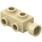 LEGO Beige Klods 1 x 2 x 0.7 med knops på Sider (4595)