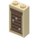 LEGO Tan Brick 1 x 2 x 3 with Mail Organiser Cabinet Sticker (22886)