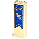 LEGO Tan Brick 1 x 2 x 5 with Ravenclaw Banner Sticker with Stud Holder (2454)