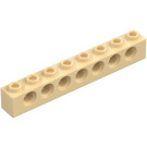 LEGO Tostado Ladrillo 1 x 8 con Agujeros (3702)