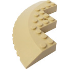 LEGO Zandbruin Steen 10 x 10 Rond Hoek met Tapered Rand (58846)