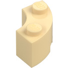 LEGO Zandbruin Steen 2 x 2 Rond Hoek met nop inkeping en versterkte onderkant (85080)