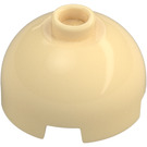 LEGO Beige Klods 2 x 2 Rund med Dome Top (Hul knops, akselholder) (3262 / 30367)