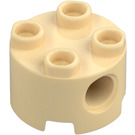 LEGO Beige Stein 2 x 2 Rund mit Löcher (17485 / 79566)