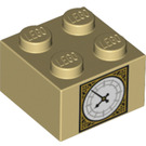LEGO bronzer Brique 2 x 2 avec Clock of Gros Ben (3003 / 29810)