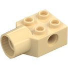 LEGO Zandbruin Steen 2 x 2 met Gat en Rotatiegewricht Stopcontact (48169 / 48370)