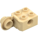 LEGO Beige Palikka 2 x 2 jossa Reikä, Puoli Kiertoliitos Pallo Pystysuora (48171 / 48454)