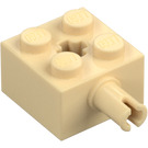 LEGO Beige Kloss 2 x 2 med Stift og akselhull (6232 / 42929)