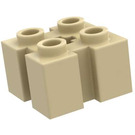 LEGO Beige Backstein 2 x 2 mit Slots und Axlehole (39683 / 90258)