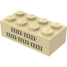 LEGO bronzer Brique 2 x 4 avec Minecraft Code (3001 / 47149)