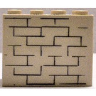 LEGO Zandbruin Steen 2 x 4 x 3 met Bricks Sticker (30144)
