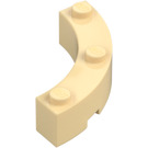 LEGO Tan Brick 4 x 4 Round Corner (Wide with 3 Studs) (48092 / 72140)