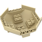 LEGO Beige Cockpit 10 x 10 x 4 Octagonal Basis (2618)