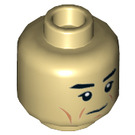 LEGO Beige Commander Sato Minifigure Testa (Perno solido incassato) (3626 / 26956)