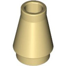 LEGO Beige Cone 1 x 1 uden top rille (4589 / 6188)