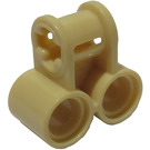 LEGO Tan Cross Block with Two Pinholes (32291 / 42163)