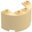 LEGO Beige Cylinder 2 x 4 x 2 Halvt (24593 / 35402)