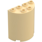 LEGO Beige Sylinder 2 x 4 x 4 Halv (6218 / 20430)