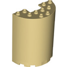 LEGO Zandbruin Cilinder 3 x 6 x 6 Halve (35347 / 87926)