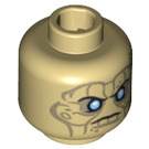 LEGO Tan Davy Jones Head (Recessed Solid Stud) (12249 / 98635)