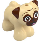 LEGO Tan Dog - Pug with Surprised Face (105938)