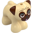 LEGO Zandbruin Hond - Pug met Tongue Hanging Out (103283)