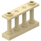 LEGO Tostado Valla Spindled 1 x 4 x 2 con 2 espigas superiores (30055)