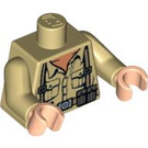 LEGO Zandbruin German Soldaat Torso met Desert Fatigues (973 / 76382)