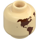 LEGO Beige Globe (Upotettu kiinteä nuppi) (3626 / 100637)