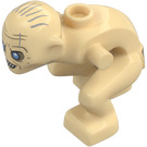 LEGO Beige Gollum Hode og Kropp med Rund Øyne