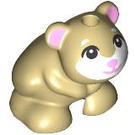 LEGO Zandbruin Hamster met Wit Cheeks en Pink Nose en Oren (105991)