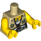 LEGO Beige Hero - Kvinde Torso (973 / 76382)