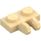 LEGO Beige Sarana Levy 1 x 2 Lukitus jossa Dual Sormet (50340 / 60471)