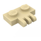 LEGO Zandbruin Scharnier Plaat 1 x 2 met 3 Stubs (2452)