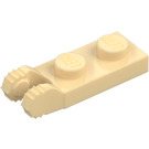 LEGO Tan Hinge Plate 1 x 2 with Locking Fingers with Groove (44302)