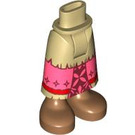 LEGO bronzer Hanche avec Medium Skirt avec Sina rouge Stripe avec Fleurs (59794)