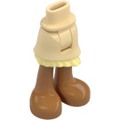 LEGO Beige Hüften und Rock mit Ruffle mit Gelb Ruffle und Bare Feet (39469)