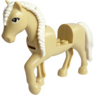 LEGO Beige Pferd mit Braided Mane (77475)